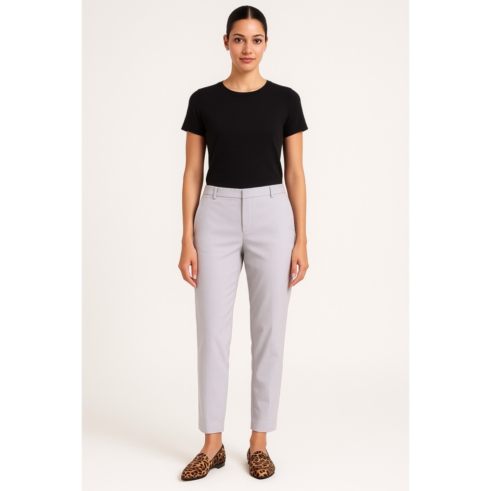 Adrianna Papell Pants White Casual Zip Flat Front Size 14